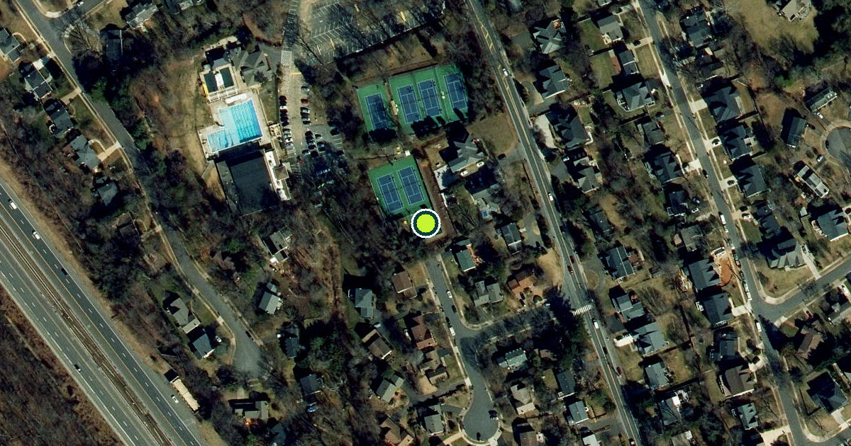 Satellite view of Fairfax County Pickleball Courts