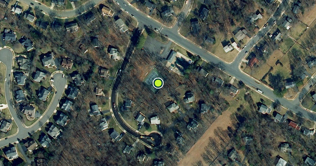 Satellite view of Fairfax County Pickleball Courts