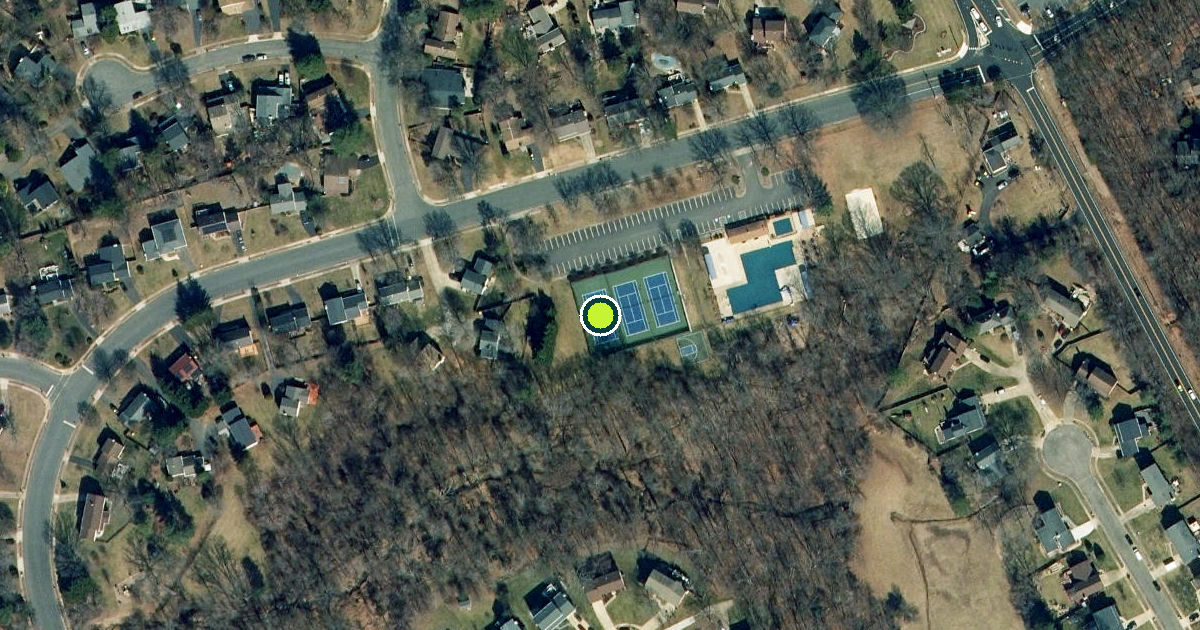 Satellite view of Fairfax County Pickleball Courts