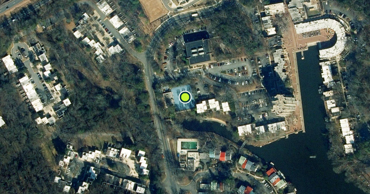 Satellite view of Fairfax County Pickleball Courts