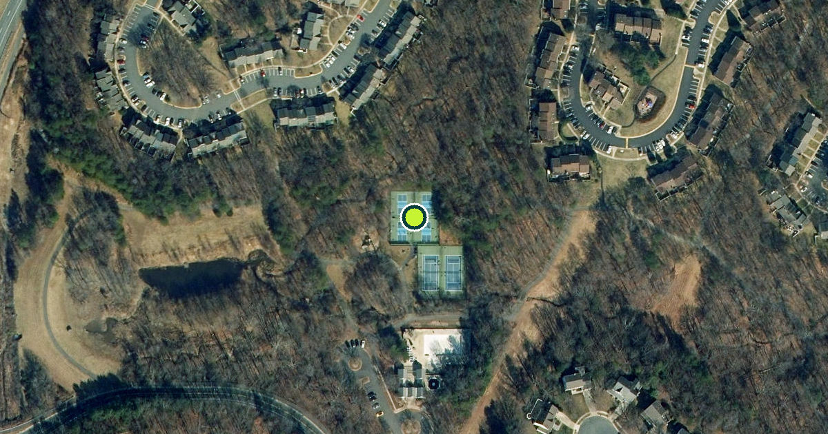 Satellite view of Fairfax County Pickleball Courts