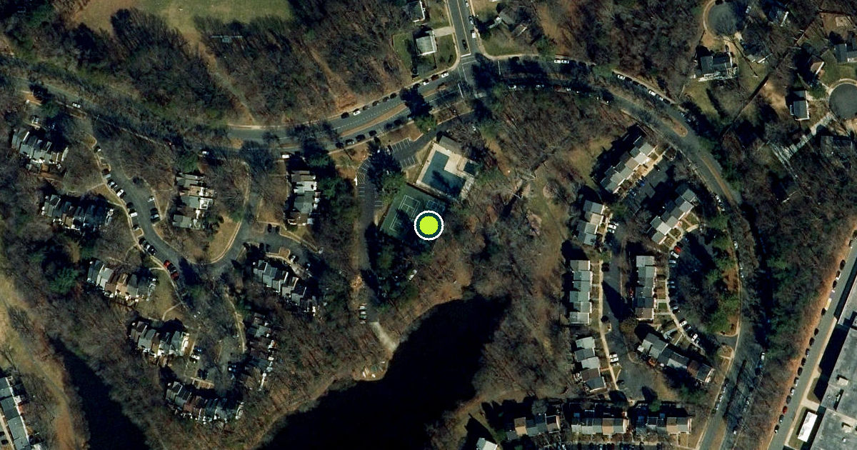 Satellite view of Fairfax County Pickleball Courts