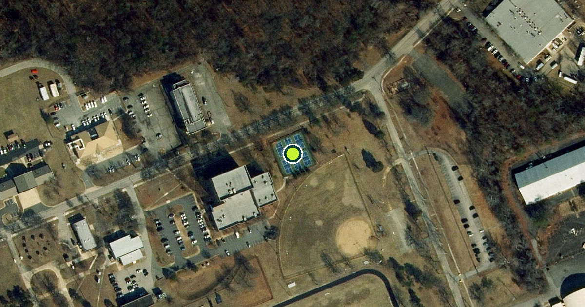 Satellite view of Fairfax County Pickleball Courts