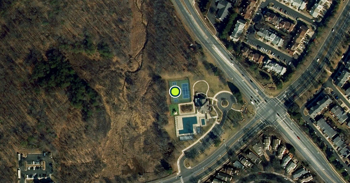 Satellite view of Fairfax County Pickleball Courts
