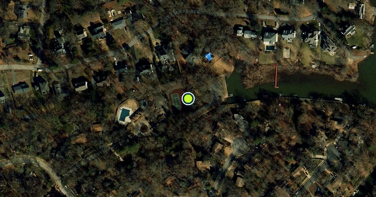Satellite view of Fairfax County Pickleball Courts