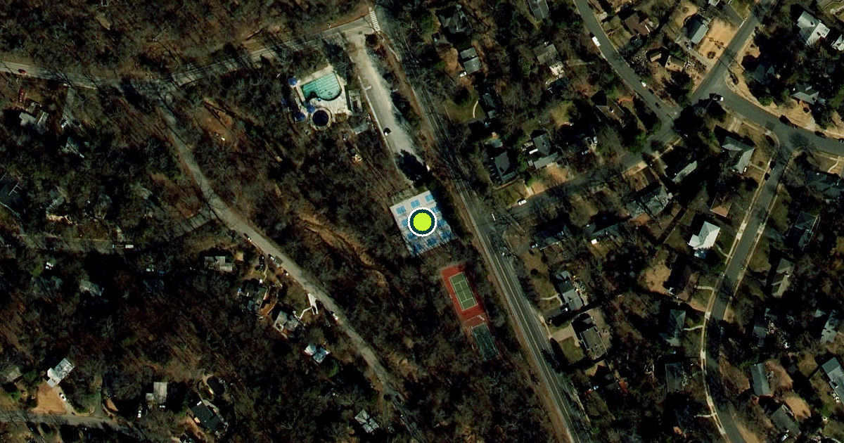 Satellite view of Fairfax County Pickleball Courts