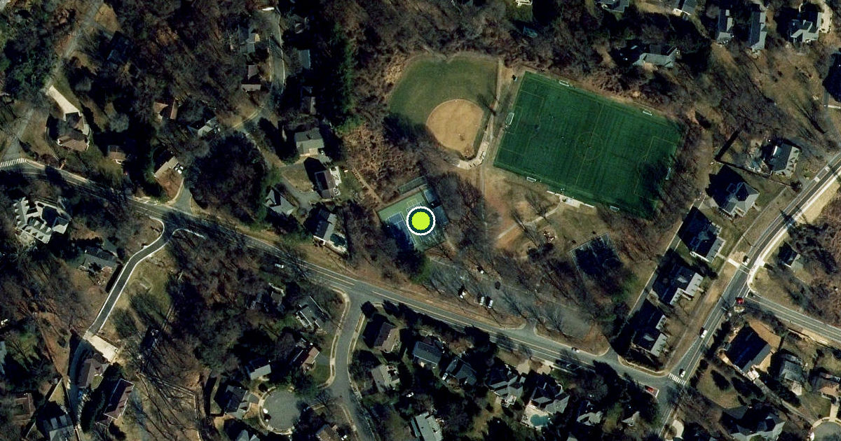 Satellite view of Fairfax County Pickleball Courts