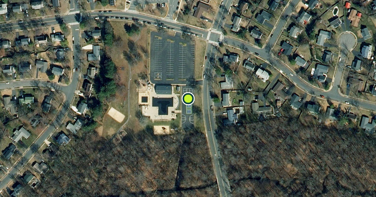 Satellite view of Fairfax County Pickleball Courts