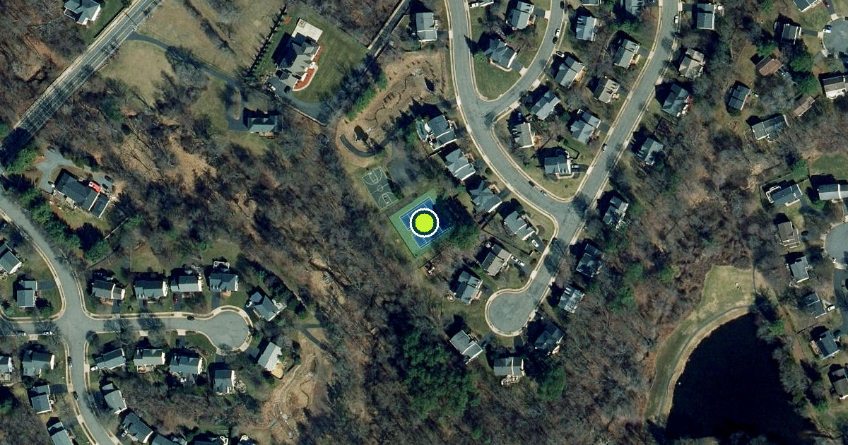 Satellite view of Fairfax County Pickleball Courts