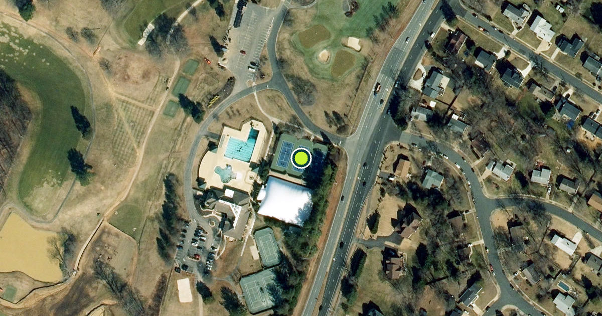 Satellite view of Fairfax County Pickleball Courts