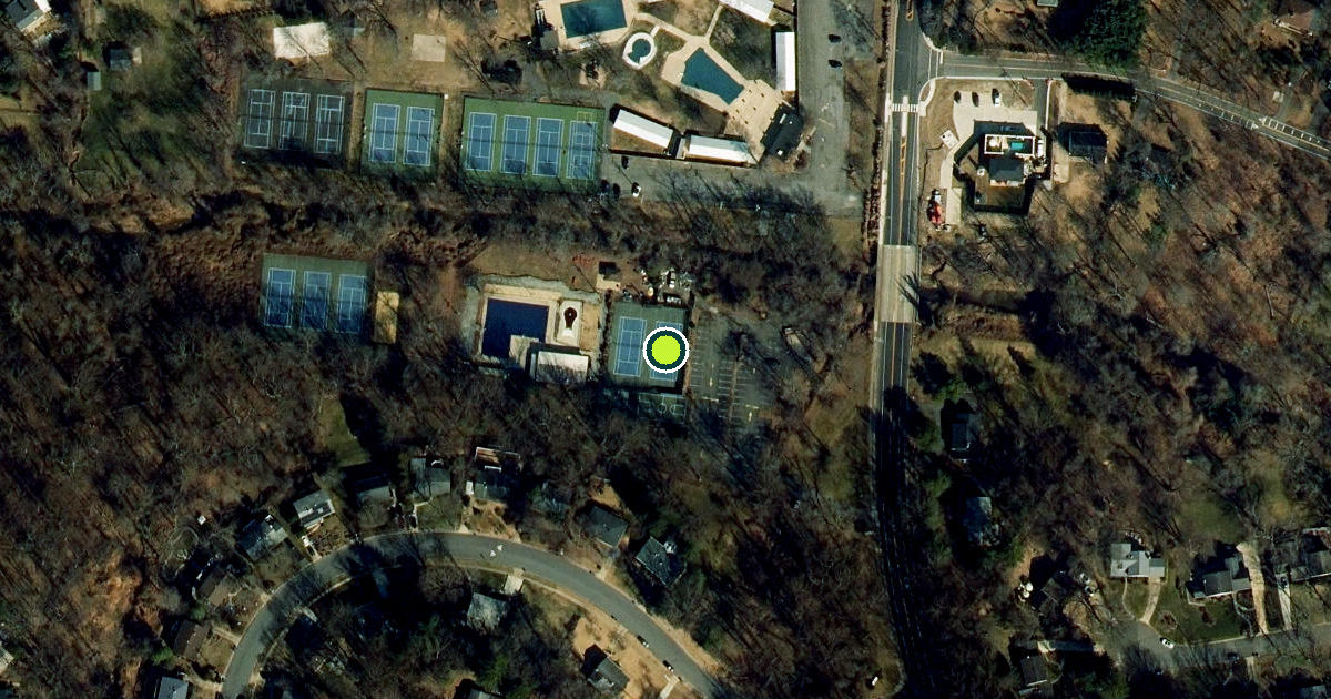 Satellite view of Fairfax County Pickleball Courts