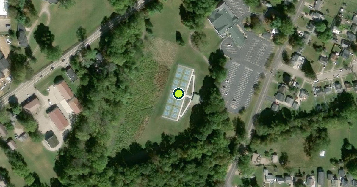 Satellite view of Fairfield County Pickleball Courts