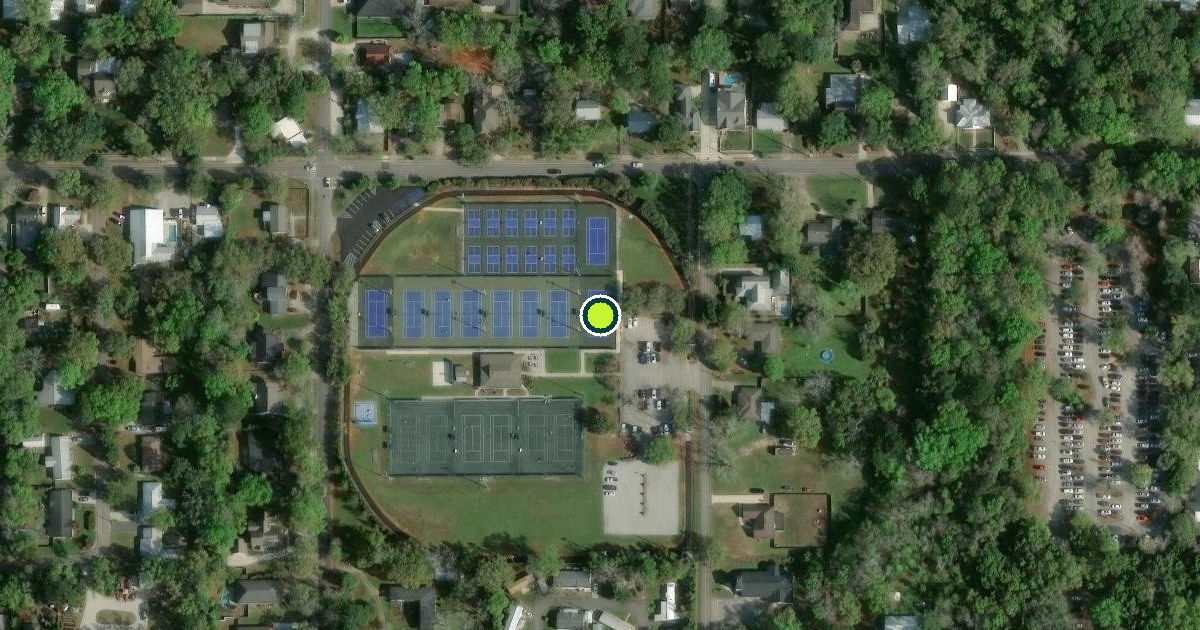 Satellite view of Fairhope Pickleball Courts