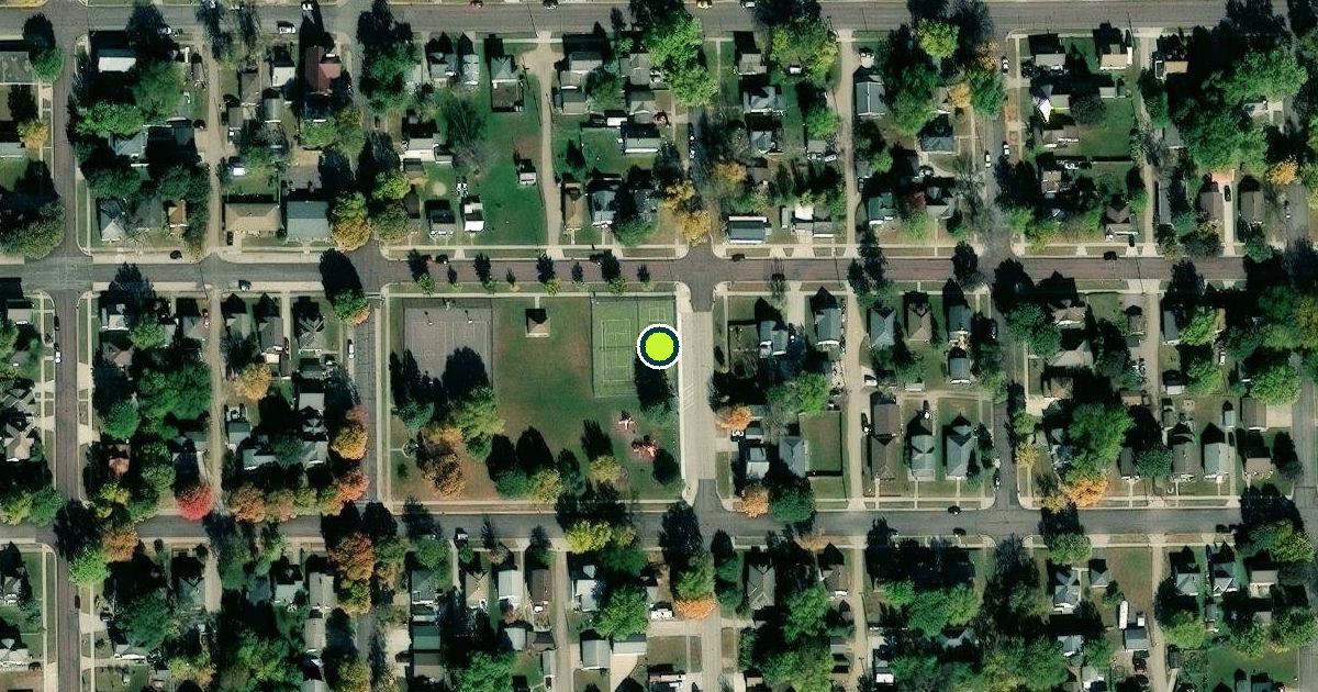 Satellite view of Fairmont Pickleball Courts
