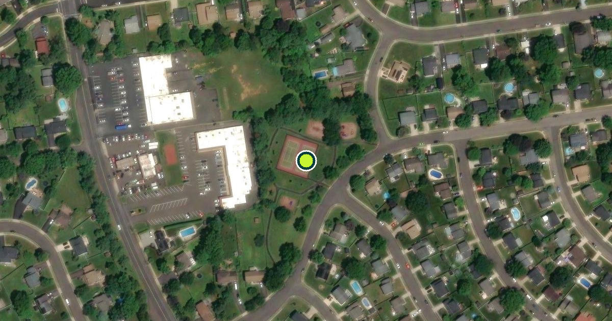Satellite view of Falls Township Pickleball Courts