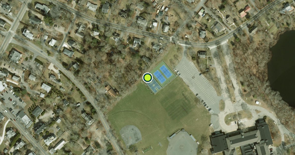 Satellite view of Falmouth Pickleball Courts