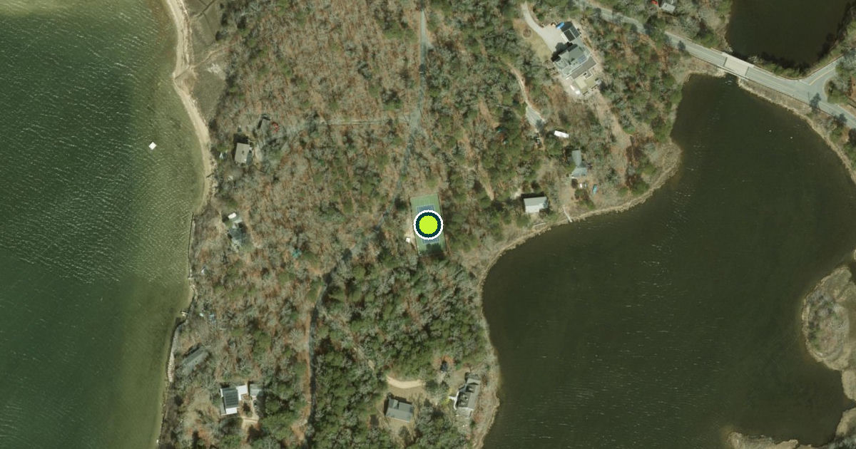 Satellite view of Falmouth Pickleball Courts
