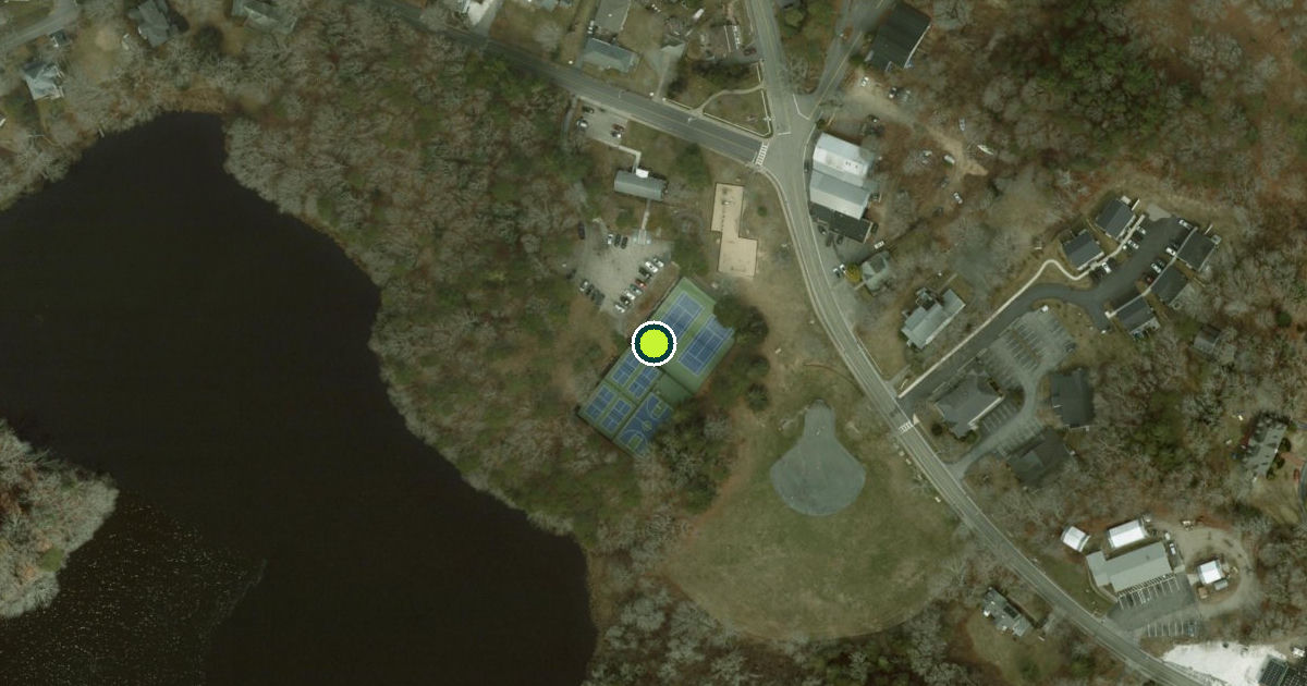 Satellite view of Falmouth Pickleball Courts