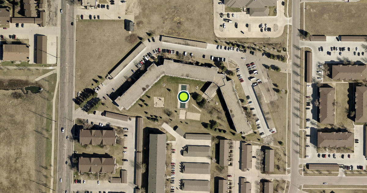 Satellite view of Fargo Pickleball Courts