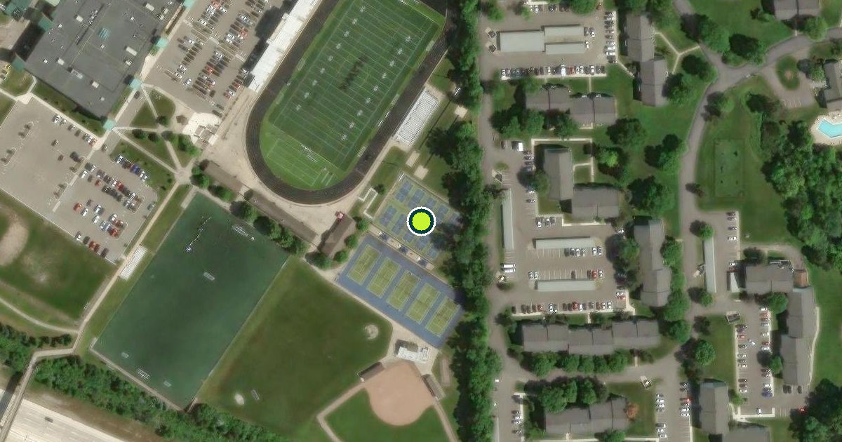 Satellite view of Farmington Hills Pickleball Courts