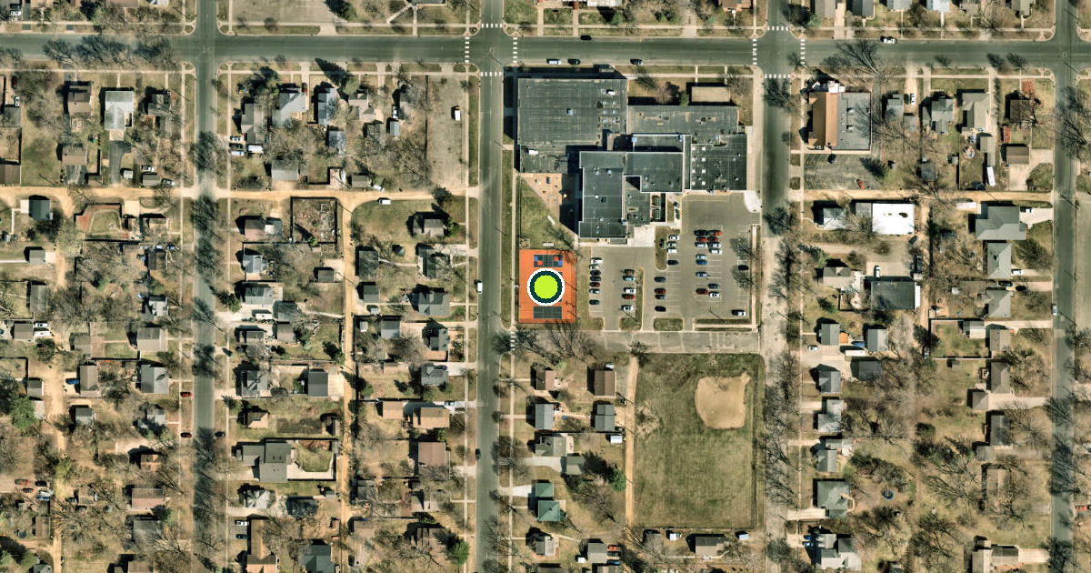 Satellite view of Farmington Pickleball Courts