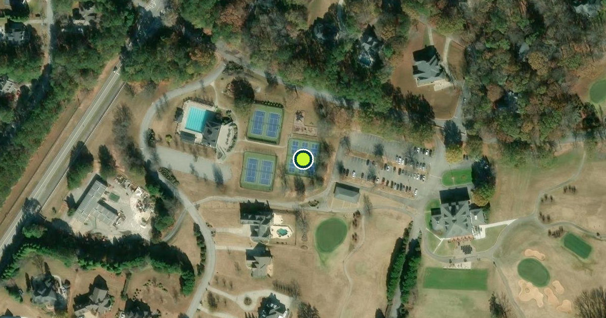 Satellite view of Fayette County Pickleball Courts