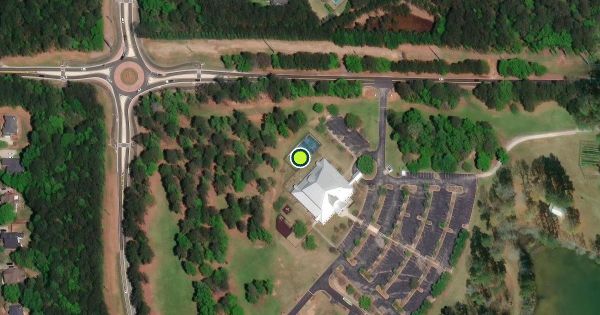 Satellite view of Fayette County Pickleball Courts