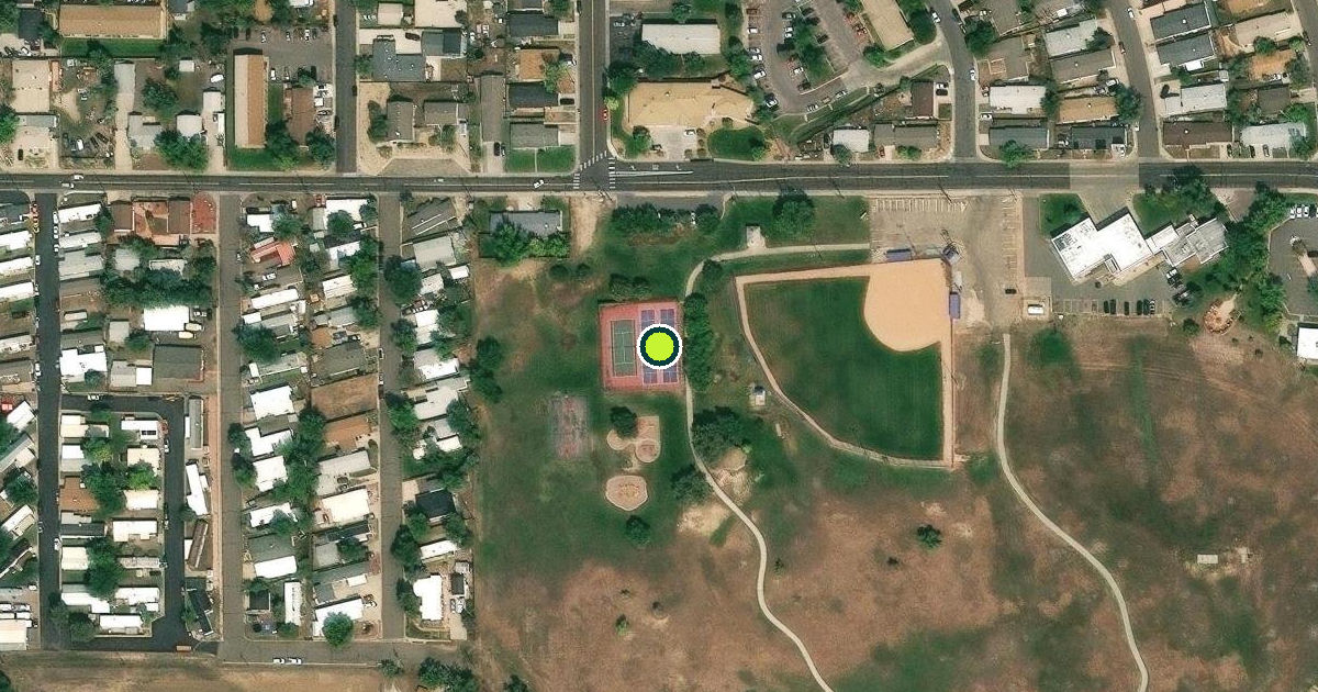 Satellite view of Federal Heights Pickleball Courts