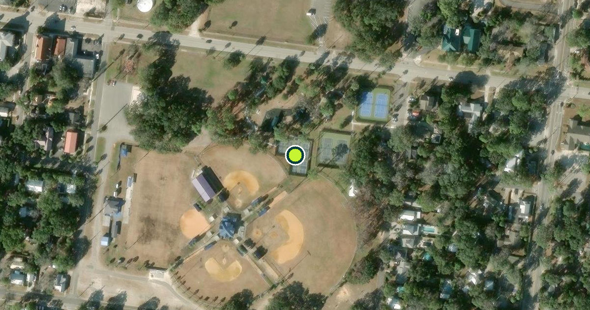 Satellite view of Fernandina Beach Pickleball Courts