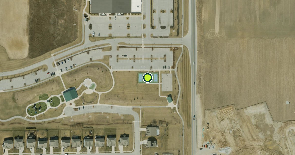 Satellite view of Finch Creek Park Pickleball Courts