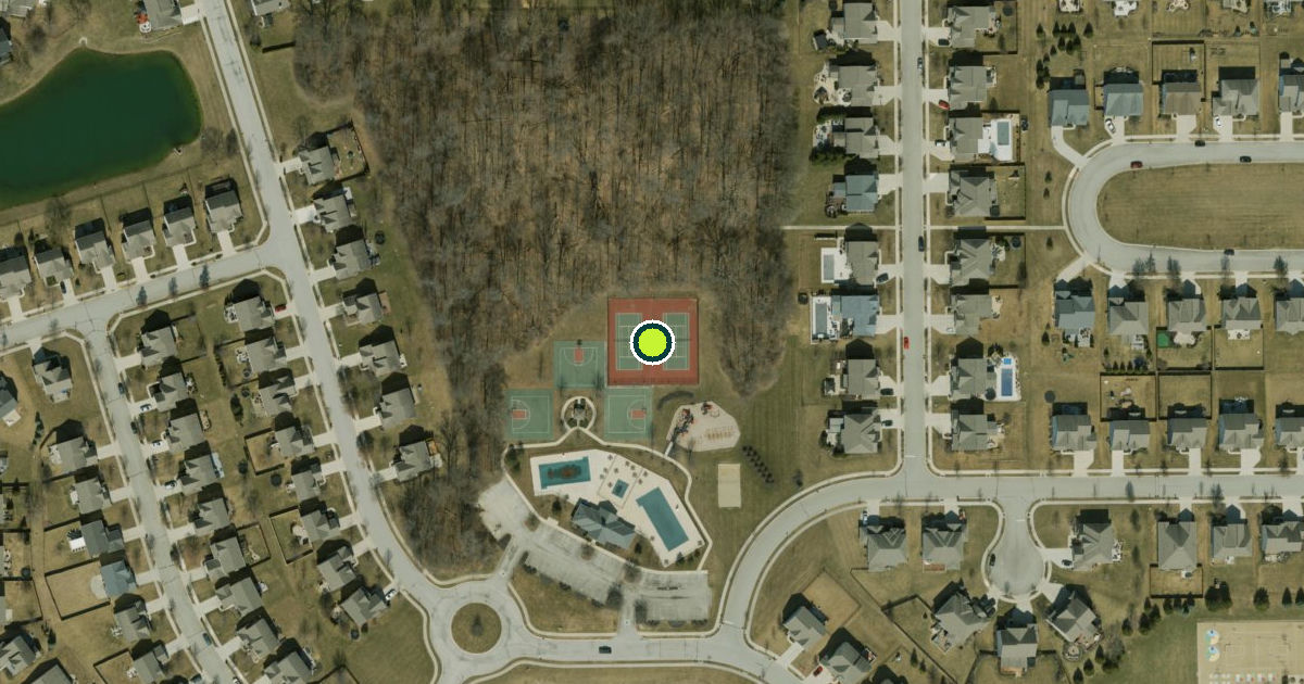 Satellite view of Fishers Pickleball Courts