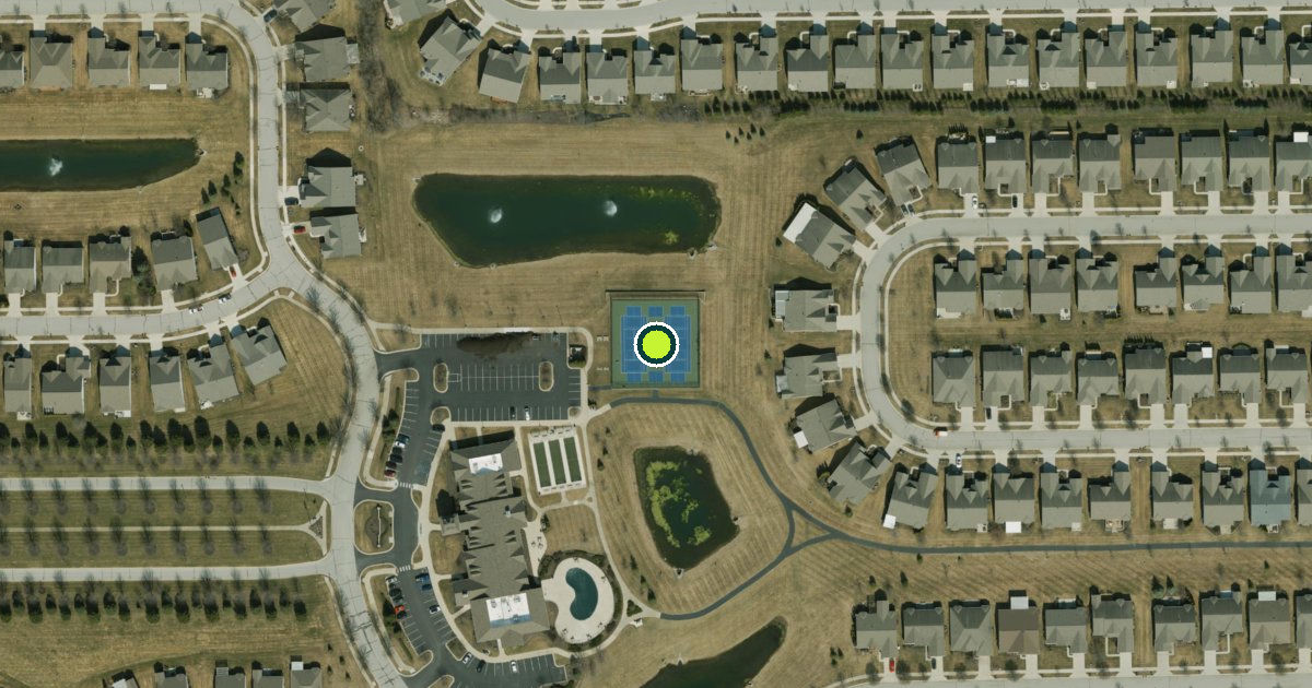 Satellite view of Fishers Pickleball Courts