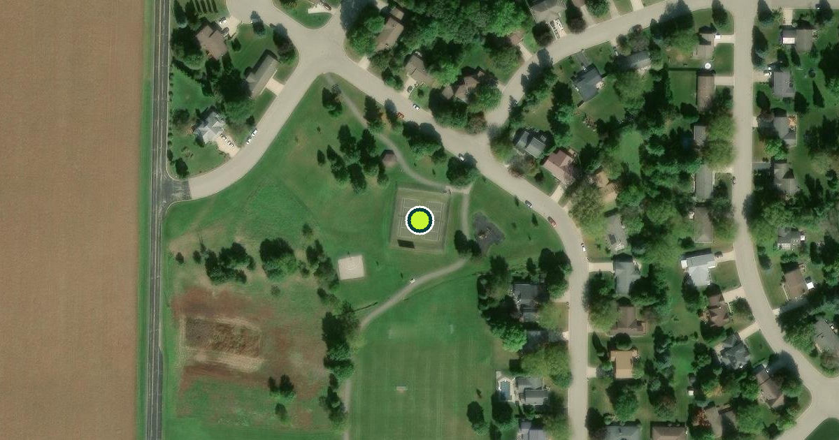 Satellite view of Fitchburg Pickleball Courts