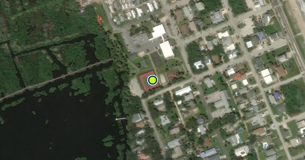 Satellite view of Flagler Beach Pickleball Courts