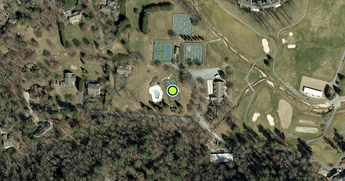 Satellite view of Flat Rock Pickleball Courts