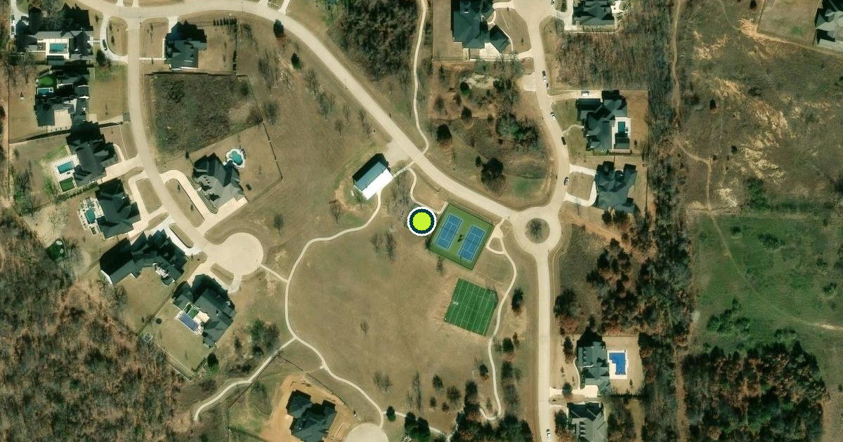 Satellite view of Flower Mound Pickleball Courts