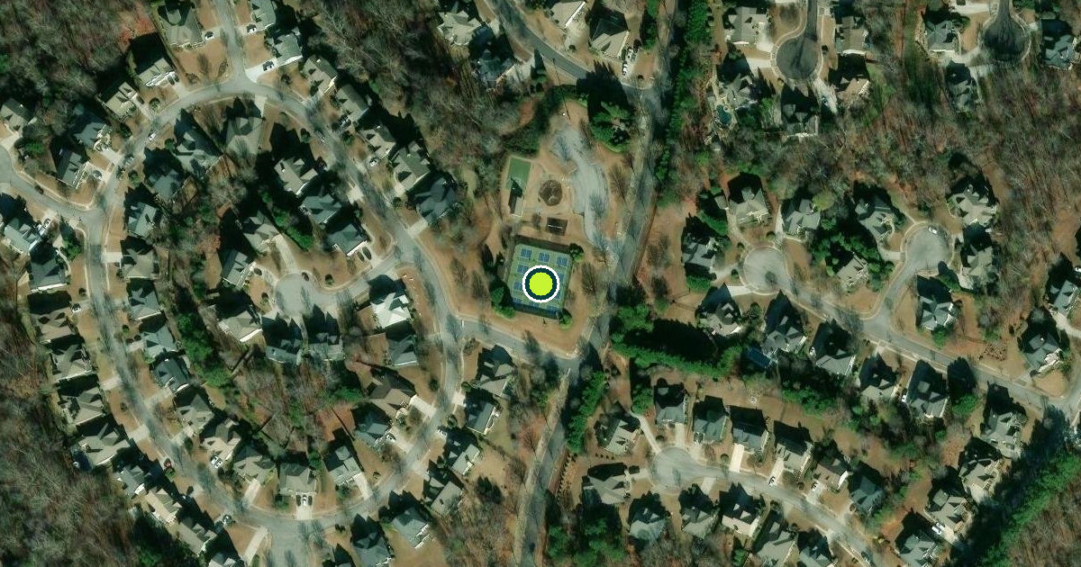 Satellite view of Flowery Branch Pickleball Courts