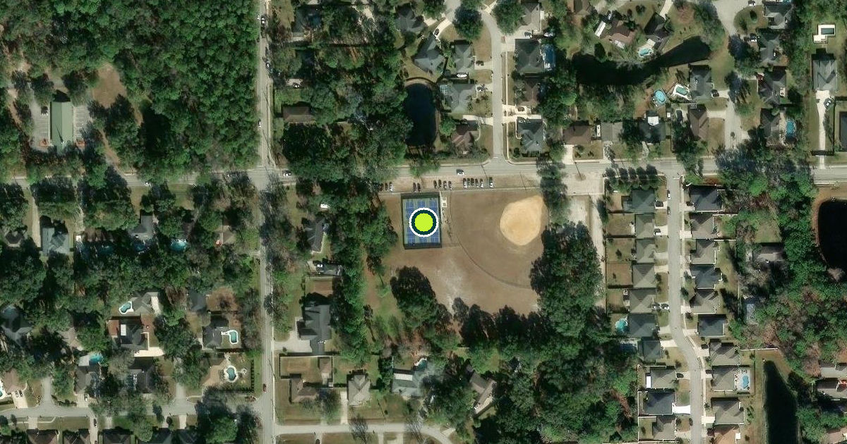 Satellite view of Flynn Park Pickleball Court