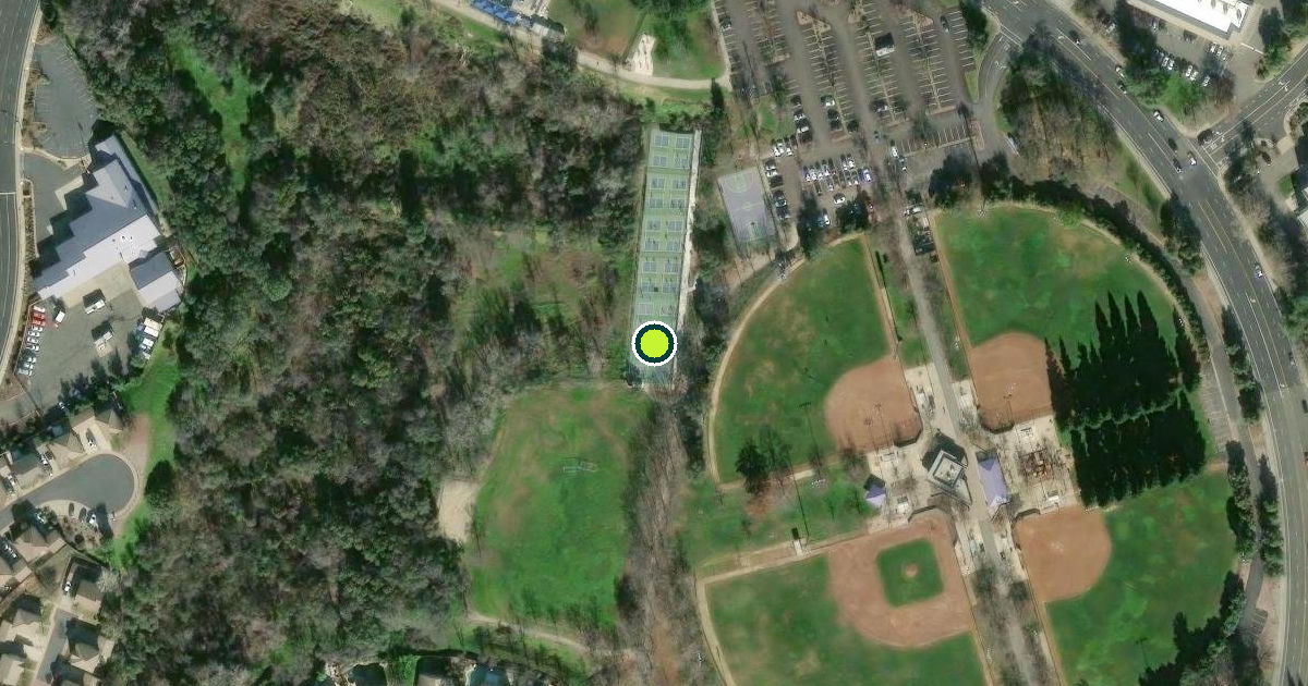 Satellite view of Folsom Pickleball Courts