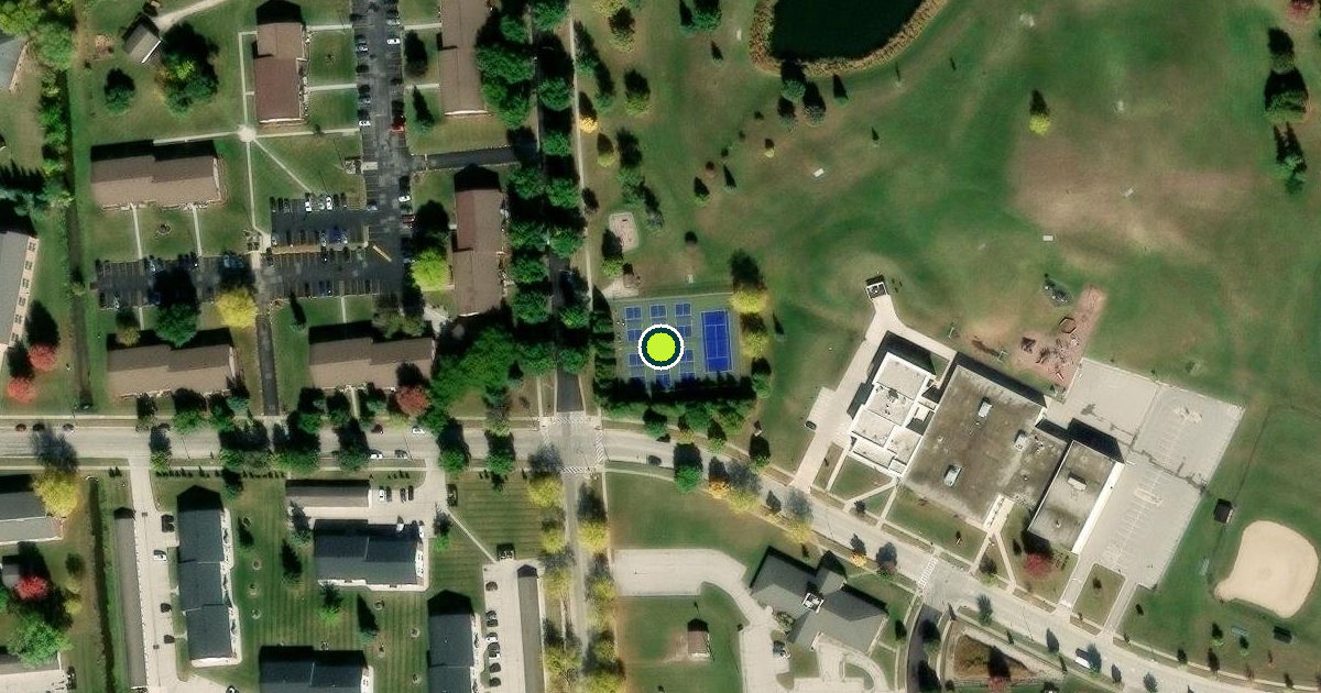 Satellite view of Fond du Lac Pickleball Courts