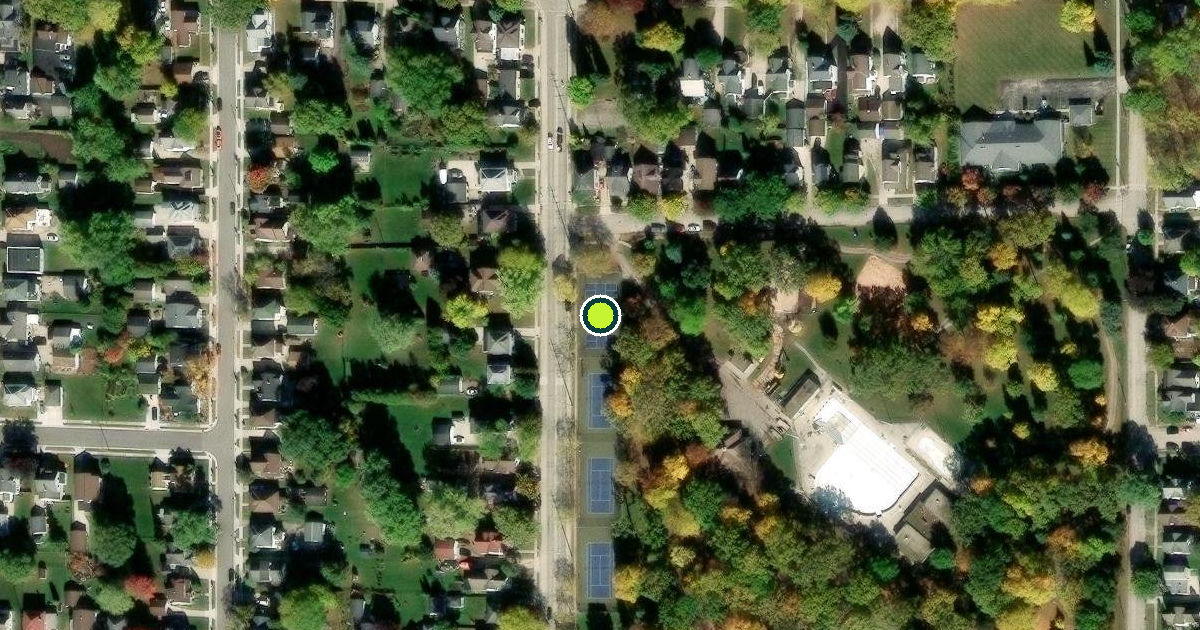 Satellite view of Fond du Lac Pickleball Courts