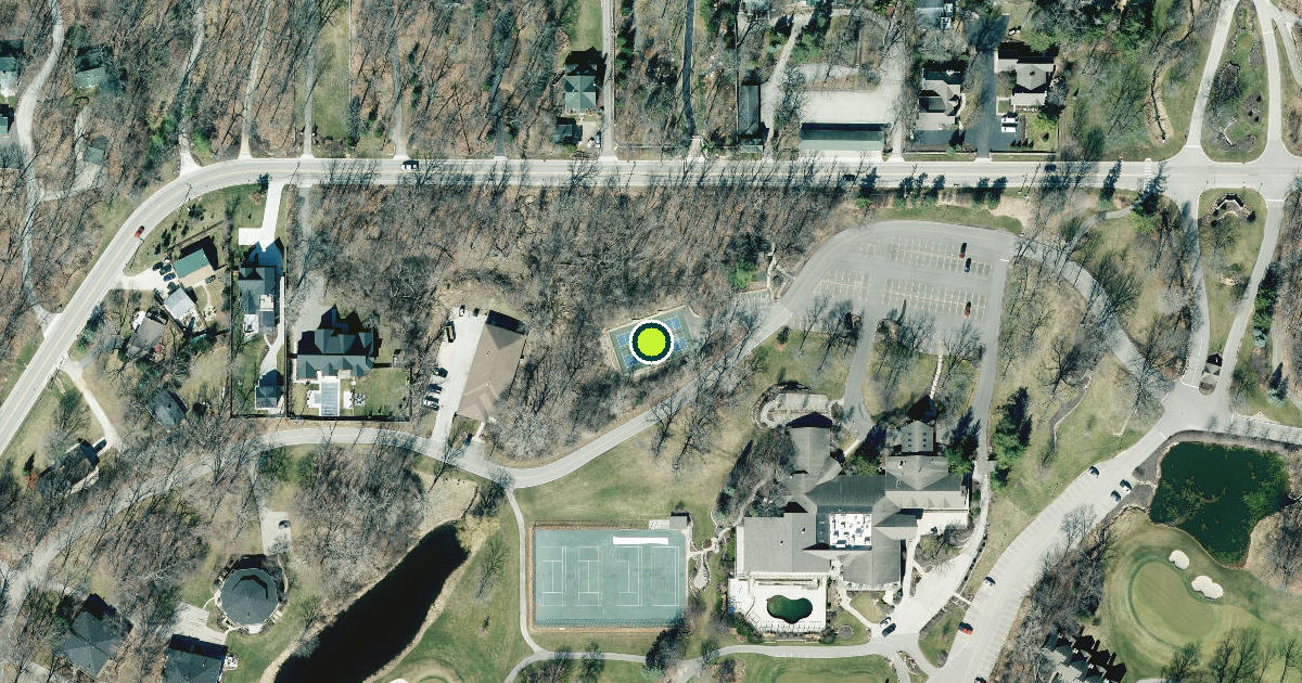 Satellite view of Fontana-on-Geneva Lake Pickleball Courts