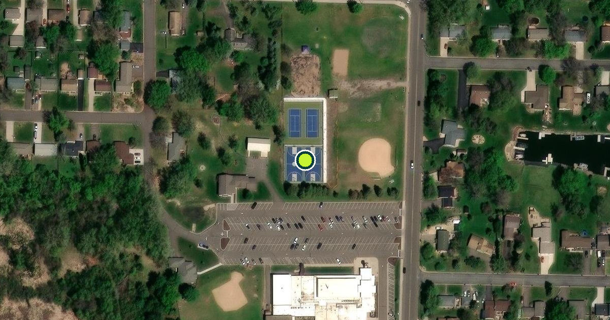 Satellite view of Forest Lake Pickleball Courts