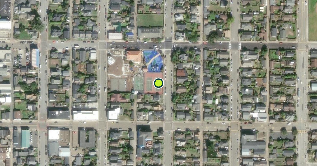 Satellite view of Fort Bragg Pickleball Courts