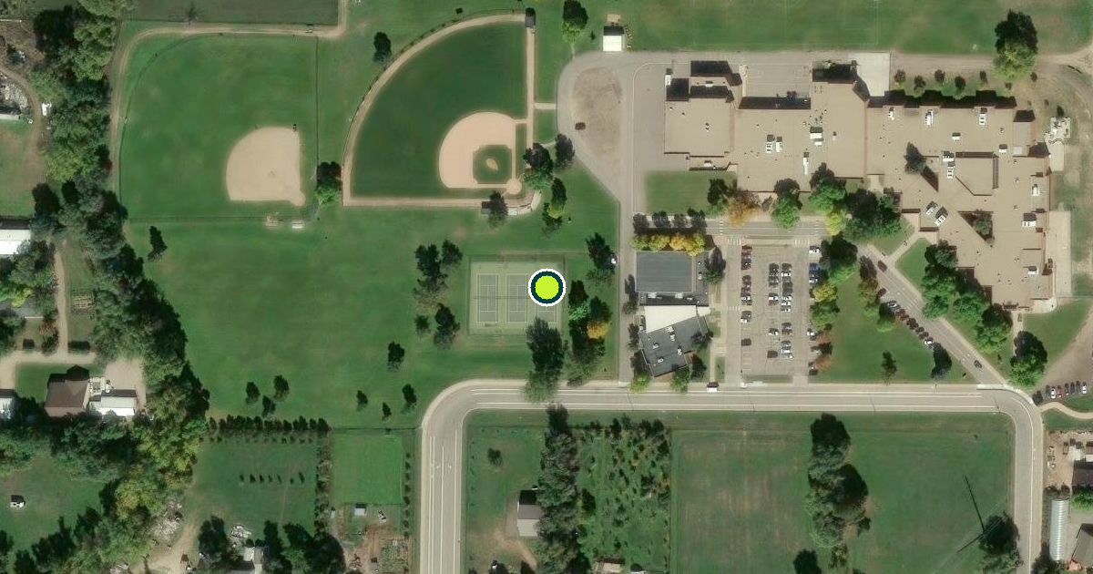 Satellite view of Fort Collins Pickleball Courts