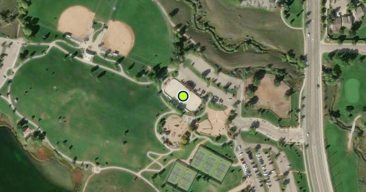 Satellite view of Fort Collins Pickleball Courts
