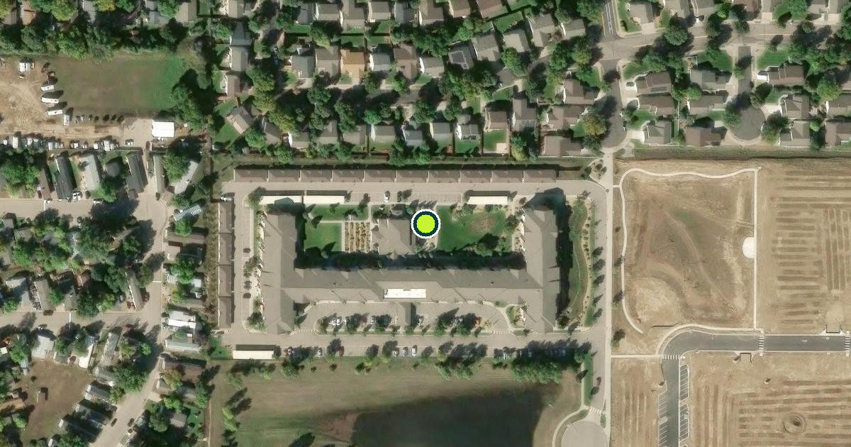 Satellite view of Fort Collins Pickleball Courts