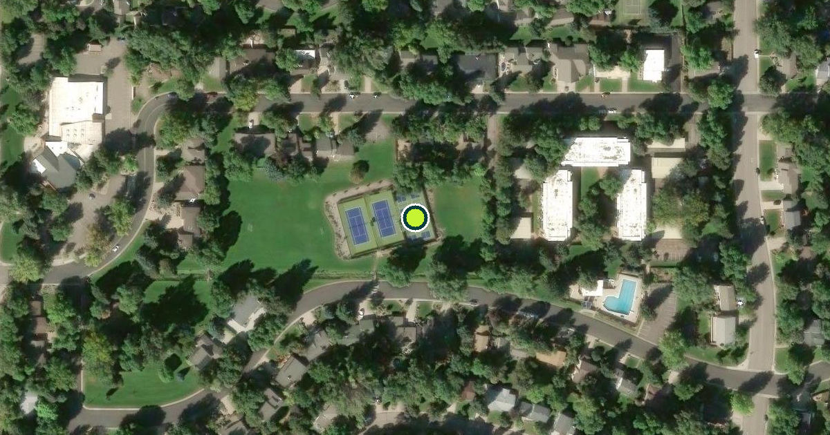 Satellite view of Fort Collins Pickleball Courts