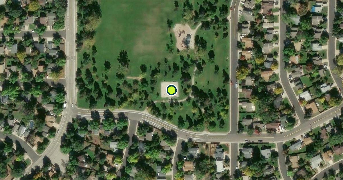 Satellite view of Fort Collins Pickleball Courts