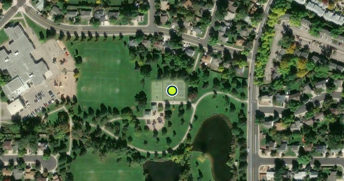 Satellite view of Fort Collins Pickleball Courts